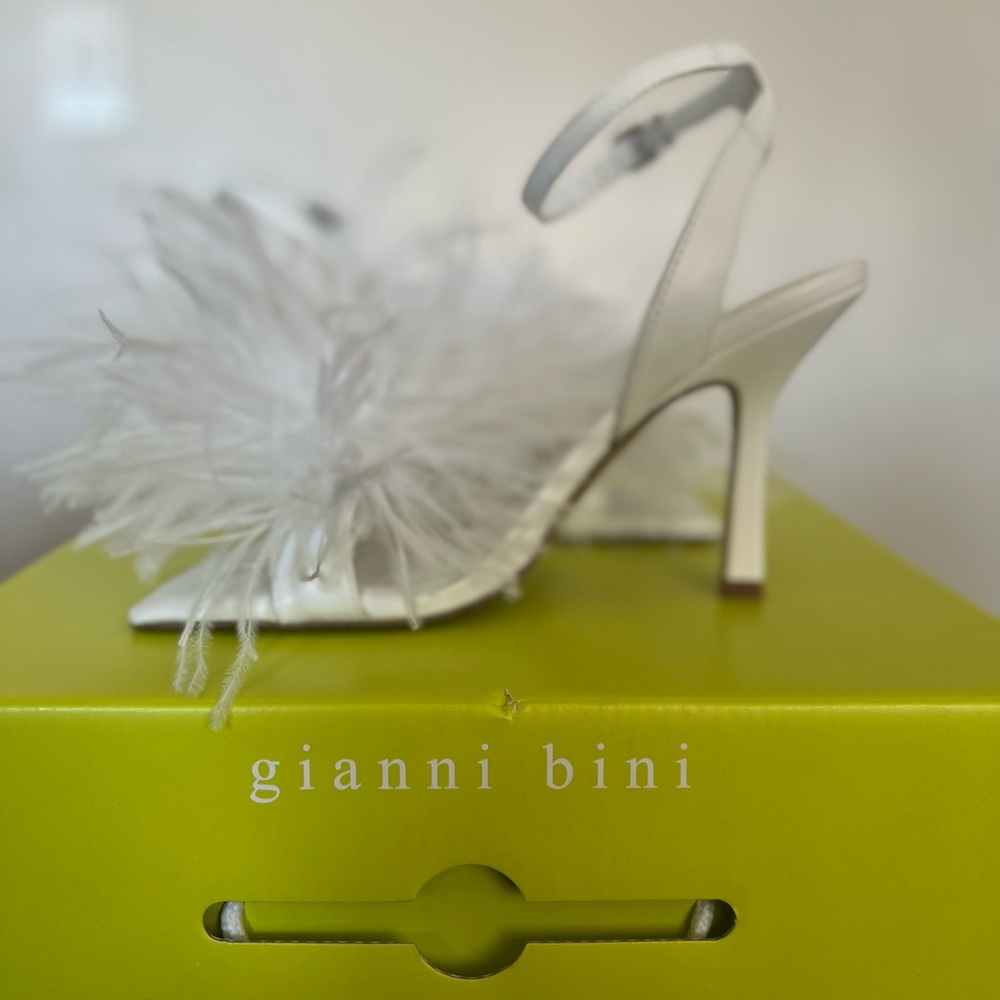 White feather heels